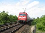 101 015-6 auf dem Weg nach Mnster Hbf. auf Km 167,8.