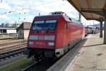 Am 11.02.2014 stand die Hamburger 101 101-4 auf Gleis 99 in Basel Bad Bf und wartet auf ihre nächste Leistung.