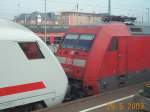 101-050-3 mit IC nach Dortmund in Koblenz Hbf auf Gleis 7.