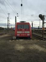 DB BR 101 127-9 auf dem Abstellgleis in Basel Bad Bf am 28.01.2015