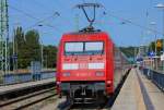 IC 2212 mit der Lok 101 007 in Bergen auf Rügen.