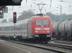 Am 17.10.2015 war die 101 139 am IC 2184 im Bahnhof Bad Kleinen