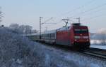 101 004-0 DB mit IC-Sonderzug bei Salzderhelden am 22.01.2016