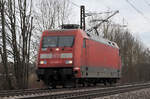 05.02.2017 Streckenabschnitt Uhingen 101 060-2 - solo auf dem Rückweg nach Stuttgart mit freundlich winkendem Triebfahrzeugführer :-)