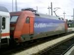 Jetzt wirds mal wieder historisch. 101 089 Canarias fhrt am 09.08.2006 mit EC 60 nach Strasbourg in Augsburg Hbf ein.