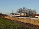 Die 101 071 mit dem IC Königsee nach Berchtesgaden am 26.12.2018 unterwegs bei Bernau.