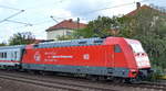 DB Fernverkehr AG [D] mit  101 077-6   [NVR-Nummer: 91 80 6101 077-6 D-DB] als Schublok mit IC-Wagengarnitur Richtung Berlin Hbf.