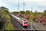 101 064-4, mit Werbung für das 160-jährige Jubiläum des Spielzeugherstellers Märklin, als EC 117  Salzach  (Linie 62) von Frankfurt(Main)Hbf nach Klagenfurt Hbf (A) passiert die