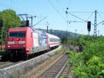 Br.101 133-7  Etiopian Airlines  fuhr am 26.Juli 2007 mit einem IC durch den Bahnhof Stuttgart-Untertrkheim.