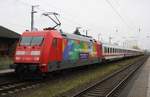 101 066-9 als Schublok am IC2050 am 11.11.2020 - Bf Anklam