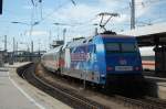 101 070-1 schob am 15.08.07 einen InterCity aus Gleis 12 des Mnchener HBFs.