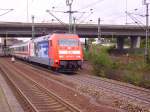 101 133-7 fhrt mit einem IC aus Hamburg-Harburg aus. 22.08.07