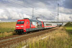 Die Neuste Werbelok von DB Fernverkehr ist die 101 115. Aufgenommen bei Teschenhagen mit dem IC 2213 am 28.09.2022.