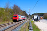 101 066 DB Fernverkehr  Take a Pride Ride on the Railbow - Einziganders  mit IC 2068 (Nürnberg Hbf - Karlsruhe Hbf) bei Sachsen bei Ansbach, 25.04.2021