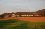 101 122-0 zieht am 20.09.07 den IC 2062 von Nrnberg HBF nach Karlsruhe HBF, hier bei Aalen-Hofen aufgenommen.