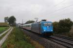 101 016 (Unicef) mit IC 2201 bei Hattenhofen (26.09.2007)