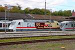 DB Fernverkehr 101 110-5 am 10.10.26 in Wiesbaden Hbf vom Bahnsteig aus fotografiert 