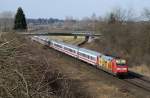 101 037 (ARD Buffet) mit EC 61 bei Hattenhofen (25.02.2008)