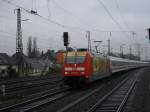  ARD Buffet  101 037-0 mit IC 434 von Norddeich nach Luxembourg   bei der Eimfahrt in Gelsenkirchen Hbf.,Gleis 6.(26.03.2008) 