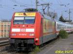 101 037-0 als Werbelok  ARD Buffet . Witten Hbf. 19.04.2008.