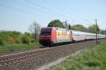 101 035-4 ARD Buffet am 21.04.2009 kurz vor berquerung des Mittellandkanals bei Peine
