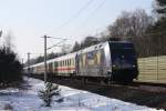 101 101 war am 10.03.2010 mit dem IC 143 auf dem Weg von Bad Bentheim nach Berlin Ostbahnhof hier in Gifhorn 