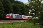 101 070 (Die Adler) mit EC 114 vor Freihalden (03.08.2010)