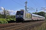 101 141 kurz vor dem Erreichen des Bf Stralsund am 31.08.2010