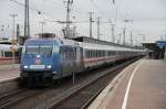 101 070 mit dem IC nach Nrnberg beim Halt in Dortmund am 15.2.2011 um 16:33 Uhr