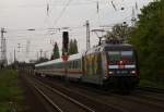 101 141-0 mit einem InterCity bei der Durchfahrt durch Dsseldorf-Eller-Sd am 17.04.2011