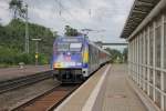 Am 24.06.2011 kam 101 101-4 mit einem Autozug in Richtung Norden durch Eichenberg.