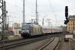 DB 101 141-0  Bahn Azubis gegen Hass und Gewalt  mit einem IC in Koblenz Hbf am 28.1.2012