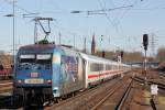 101 070  Adler Mannheim  fuhr am 25.3.12 mit dem IC 2311 durch Mlheim-Styrum.