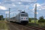 101 028-9  800 Jahre Sachen-Anhalt  mit dem IC 2049 von Kln Hbf nach Leipzig Hbf in Demker. 09.06.2012