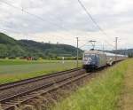 101 060-2 schiebend mit IC nach Frankfurt. Aufgenommen bei Herleshausen am 10.06.2012.