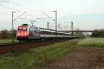 101 118  Packendes Sdafrika Meerblick  mit dem EC 7 Hamburg-Chur. Aufgenommen am 09.11.2012 bei Graben-Neudorf.