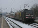 Am 15.Februar 2013 hielt wieder einmal 101 141 mit dem IC 2212 Koblenz-Binz in Bergen/Rgen.