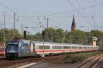 101 070  Adler Mannheim  am 16.9.12 mit einem IC bei der Durchfahrt durch Mlheim-Styrum.