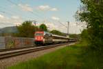 101 025 mit EC 9 nach Chur in Freiburg St.Georgen. 8.5.13