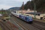 101 025 mit IC 2208 am 22.03.2014 in Kronach Richtung Saalfeld.