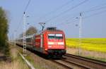 101 118 mit IC 2239 Warnemünde-Leipzig am 19.04.14 durch Sildemow.