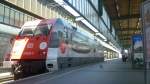 Am 23.7.12 stand 101 025 mit ihrer Werbung für Südafrika im Stuttgarter Hauptbahnhof abgestellt und wartete auf die Ausfahrt in das Bahnbetriebswerk. 