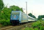 101 055  Fleisch  mit IR 2431 (Luxembourg–Mnster) am 24.07.2001 in Marl-Sinsen