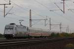 DB 101 016  DERTOUR  am 19.10.13 mit IC in Dedensen-Gümmer.