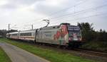 DB Fernverkehr 101 144  HERTHA BSC  mit IC 145 Amsterdam Centraal - Berlin Ostbf (Laggenbeck, 06.10.14).