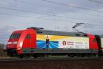 DB Fernverkehr 101 037  Eisenbahner mit Herz  am 15.2.14 in Dedensen-Gümmer.