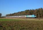 101 102 mit EC 218 am 24.12.2014 bei Eglharting.