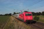 101 076-8 mit IC 2223 kurz hinter Anrath auf dem Weg nach Aachen.