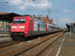 Am 23.08.2015 kam 101 099 mit ihrem IC 1923 aus Berlin nach Stendal und fuhr weiter nach Frankfurt am Main.