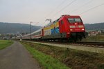 101 037-0  Eisenbahner mit Herz  mit IC ziehend aus Richtung Kassel kommend.